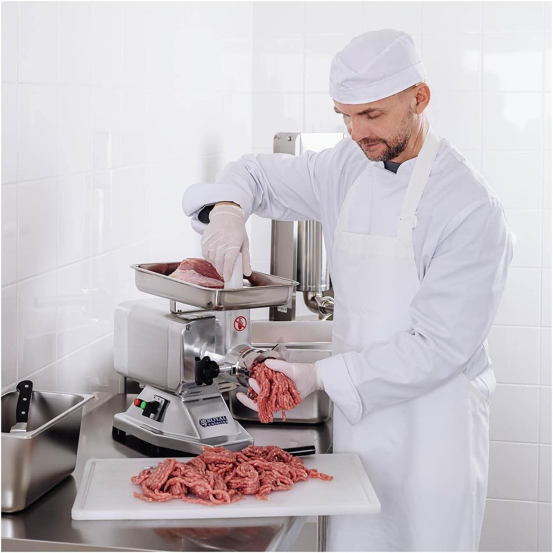 Royal Catering RCFW-120PRO Fleischwolf Wurstmaschine Fleischmaschine (elektrisch, 120kg/h, 850 W, 2
