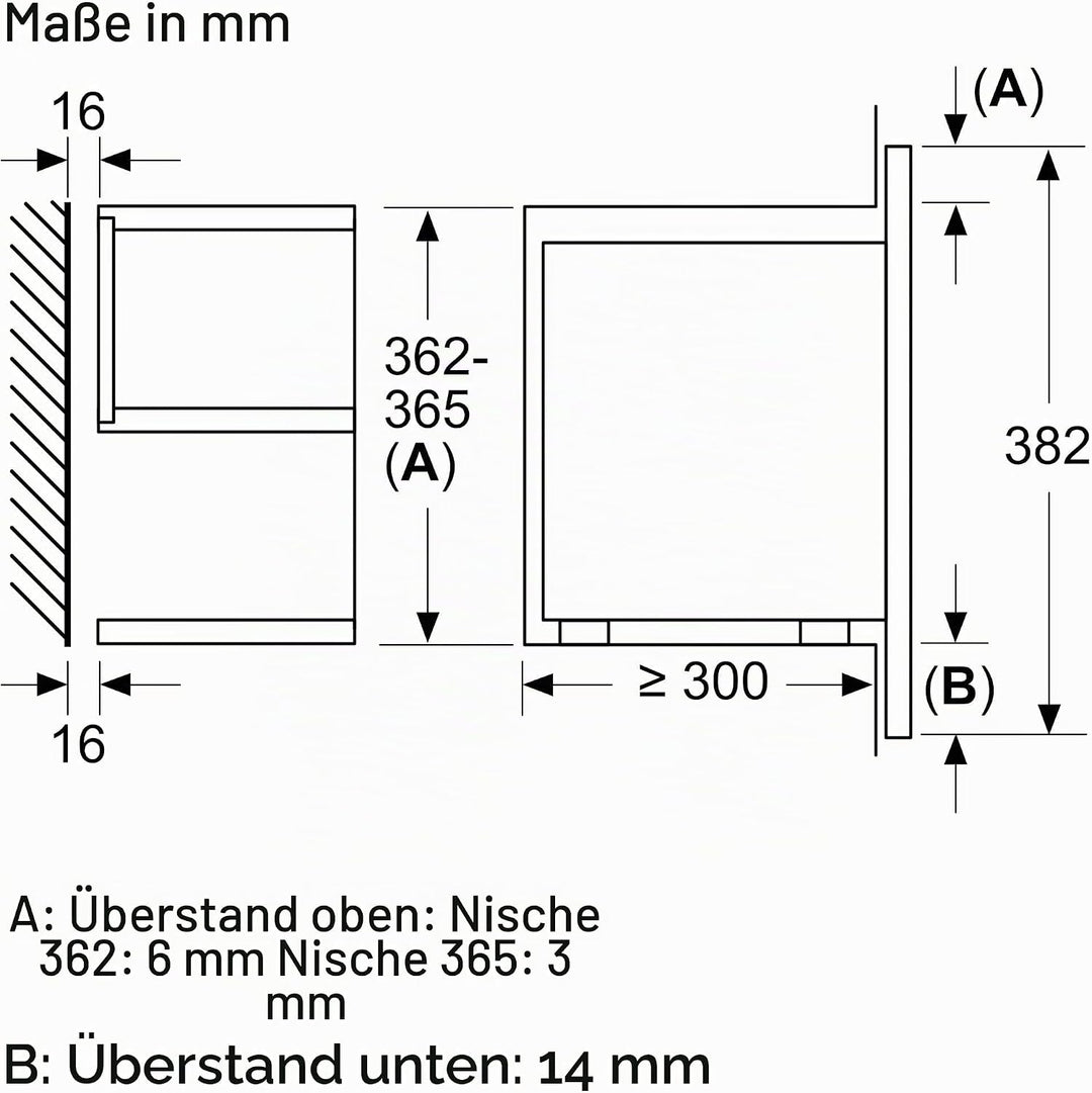 Bosch BFL634GS1 Serie 8 Einbau-Mikrowelle, 38 x 60 cm, 900 W, Türanschlag Links, AutoPilot 7 7 Autom