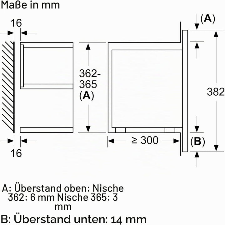 Bosch BFL634GS1 Serie 8 Einbau-Mikrowelle, 38 x 60 cm, 900 W, Türanschlag Links, AutoPilot 7 7 Autom