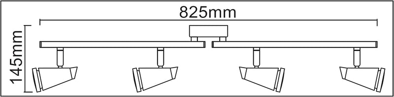 Trango 4-flammig IP44 LED Badleuchte, Bad Deckenleuchte 1009-42 in Nickel matt Flurlampe, WC Lampe,