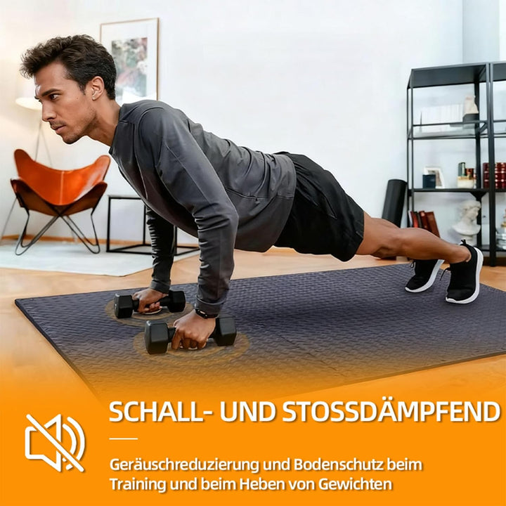 Bodenschutzmatte Puzzlematte 60x60 cm 24/48 Stücke Fitnessmatte Anti-Rutsch Unterlegmatte Trainingsm