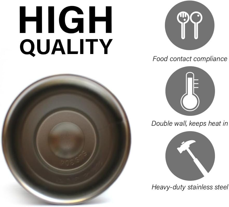 Yerba Mate-Tee Set fur Zwei Edestahl Termomate Becher Schwarz und Silver | Bombilla Stohhalm fur mat