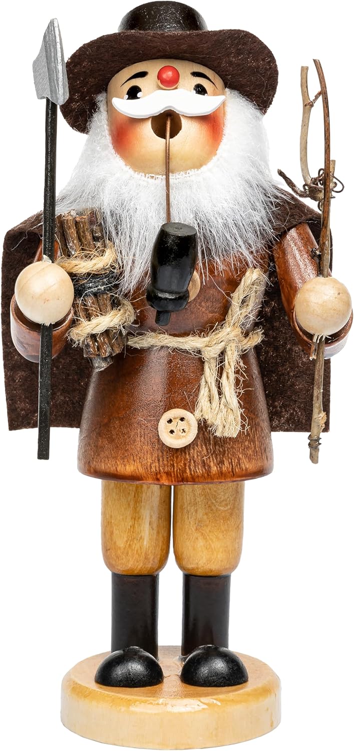 SIKORA Räuchermännchen aus Holz Weihnachtsfigur Deko Räucherfigur - RM-N-19, Farbe/Modell:Holzfäller