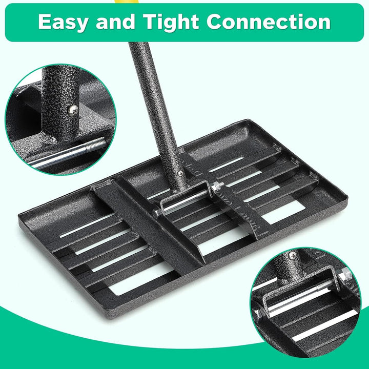 Rasenrechen Rasen Nivellierrechen Metall 182cm Golf Gartengras Surface Rasenwerkzeug Rakel für Rasen