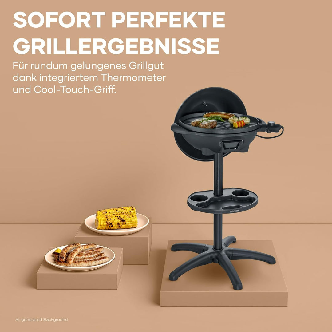SEVERIN PG 8541 Barbecue-/Standgrill (2.000W, Grillfläche, Ø 41 cm)