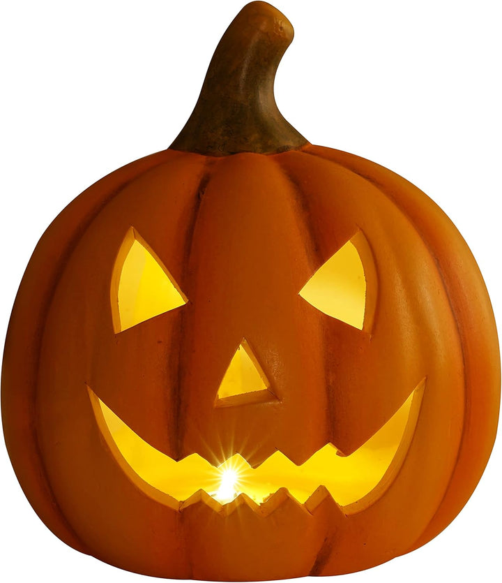 khevga Halloween Deko Kürbis Herbstdeko Windlicht Deko-Kürbis LED Timer Beleuchtet (Mit LED Timer),