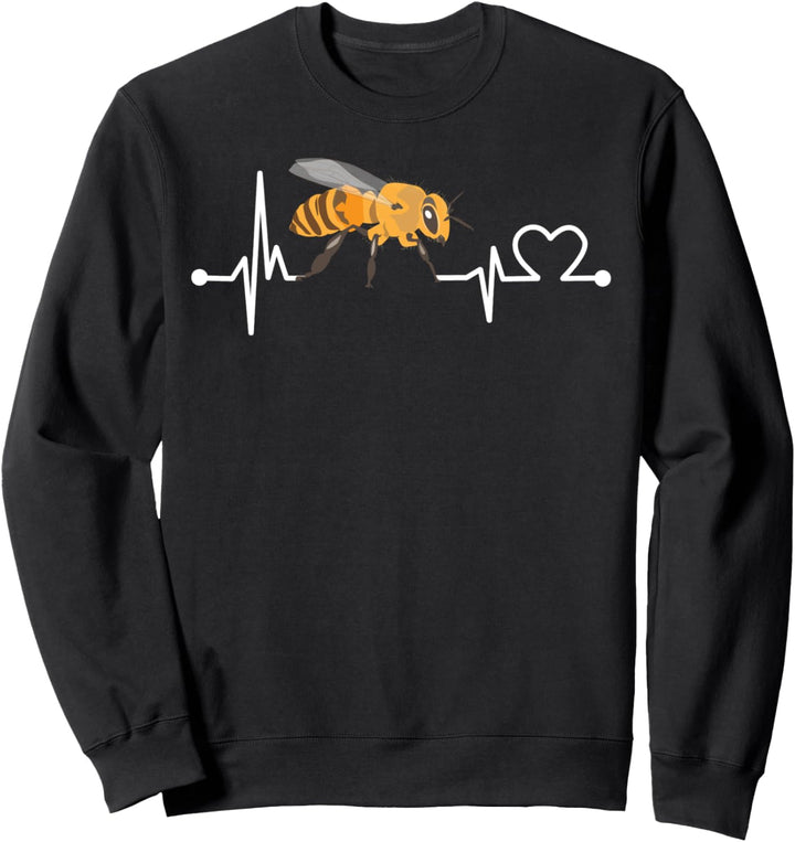 Biene Herzschlag Hemd Lustig Bienenzucht/Imker Geschenk Sweatshirt