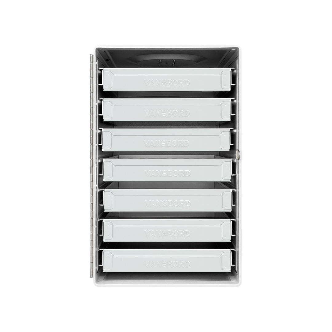 Ausstattungspaket für Bord Boxen, 7 Einschübe, KSSU-Norm Aluminium KSSU, Aluminium KSSU