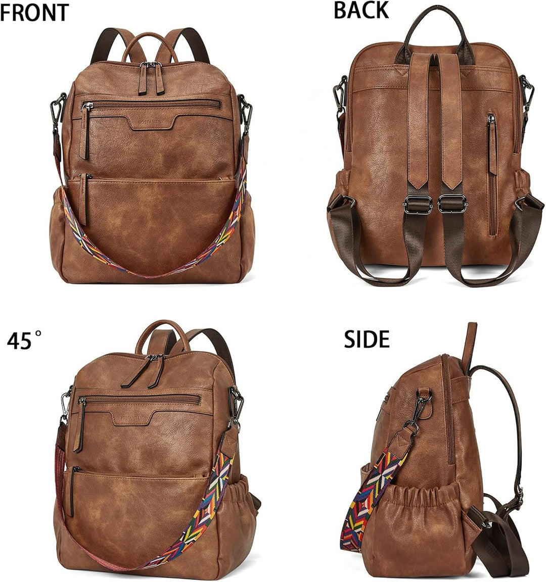 BOSTANTEN Leder Rucksack Damen Freizeitrucksack Reise Handtasche Rucksackhandtasche Tagesrucksack fü