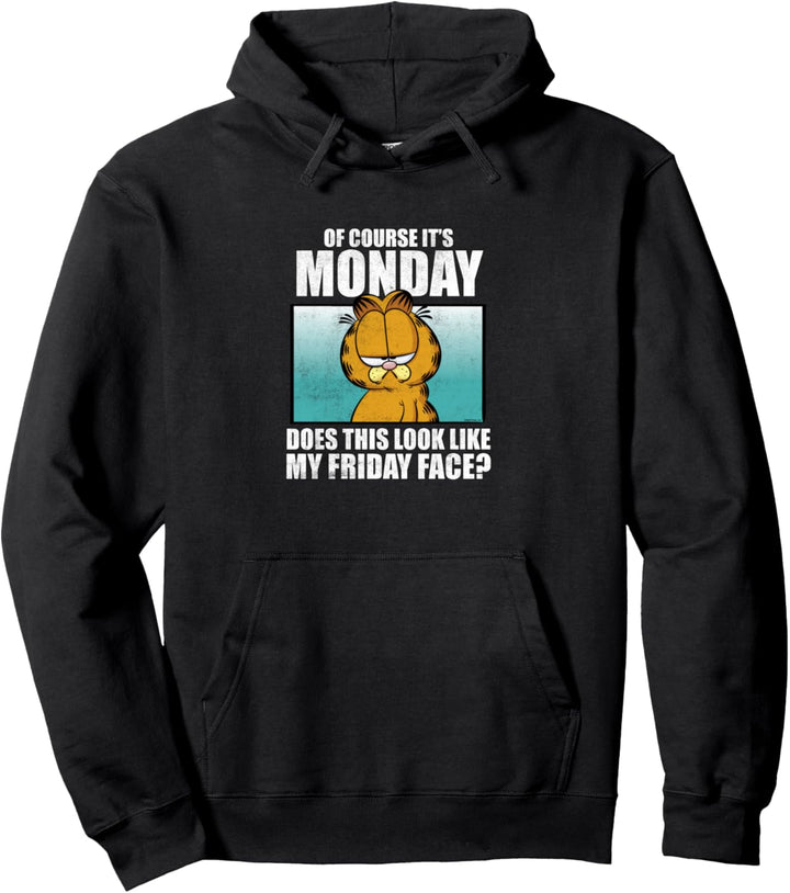 Garfield Natürlich Es Ist Montag… Freitag Gesicht Pullover Hoodie