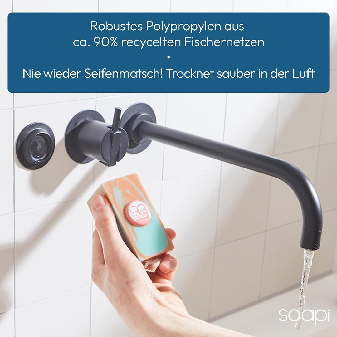 3er-Pack Schwebender Seifenhalter Magnet zum Kleben - Cremeweiss - Wand Magnethalter für Seife - Abl