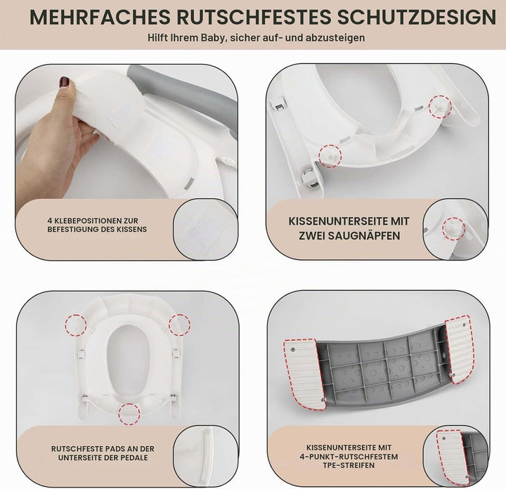 Royouzi Töpfchen Toilettensitz Baby mit Treppe, Kinder Toilettentrainer, Toilettensitz Kinder mit PU