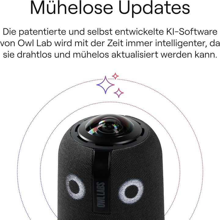 Owl Labs Meeting Owl 4+ 360-Grad, 4K Smart Videokonferenzkamera, Mikrofon und Lautsprecher (automati