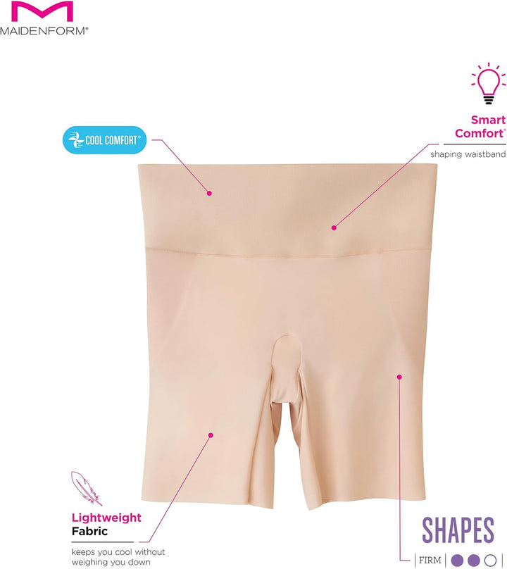 Maidenform Damen Oberschenkel-Shapewear L Schwarz, L Schwarz