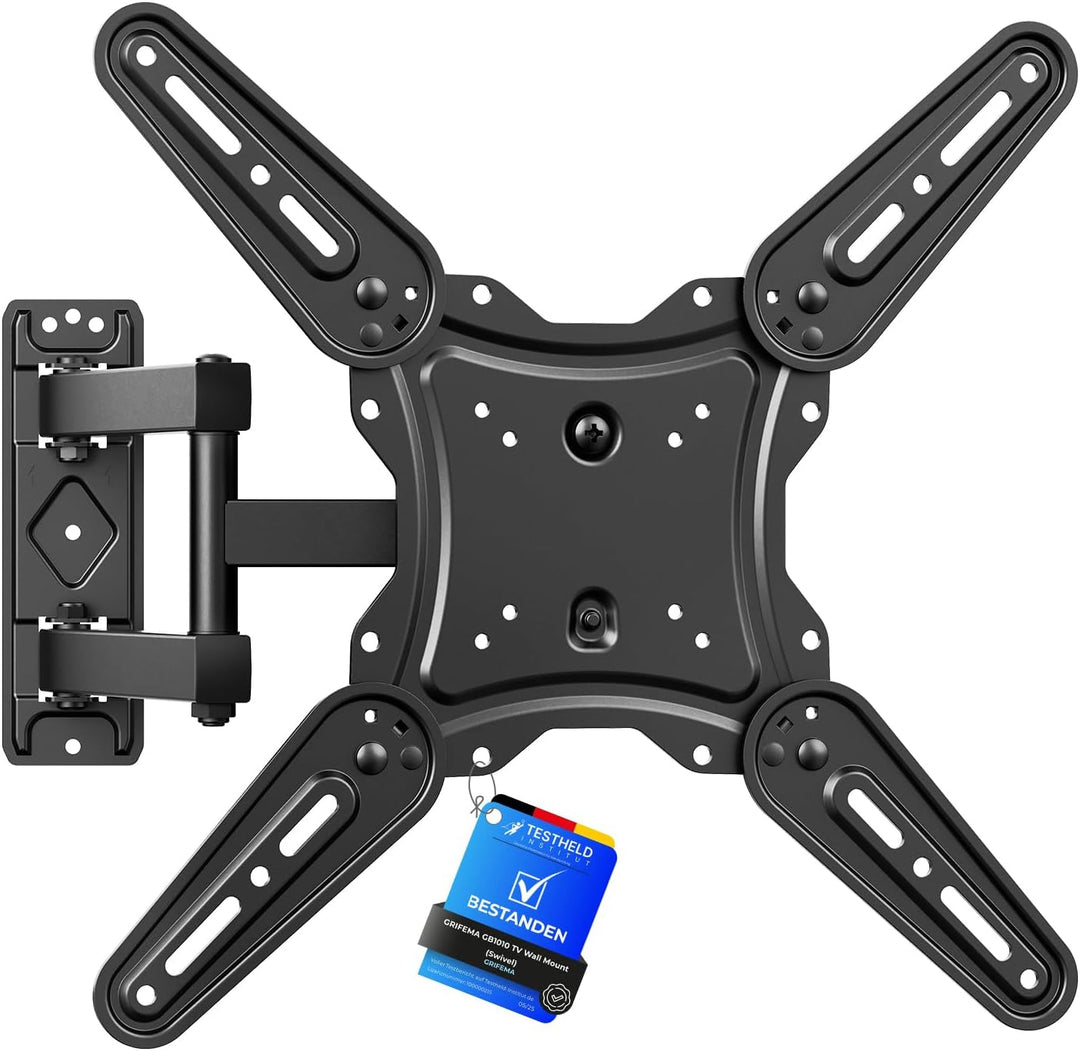 GRIFEMA GB1010 TV Wandhalterung – Schwenkbare Neigbare TV Halterung für 26–65 Zoll Flach & Curved Fe