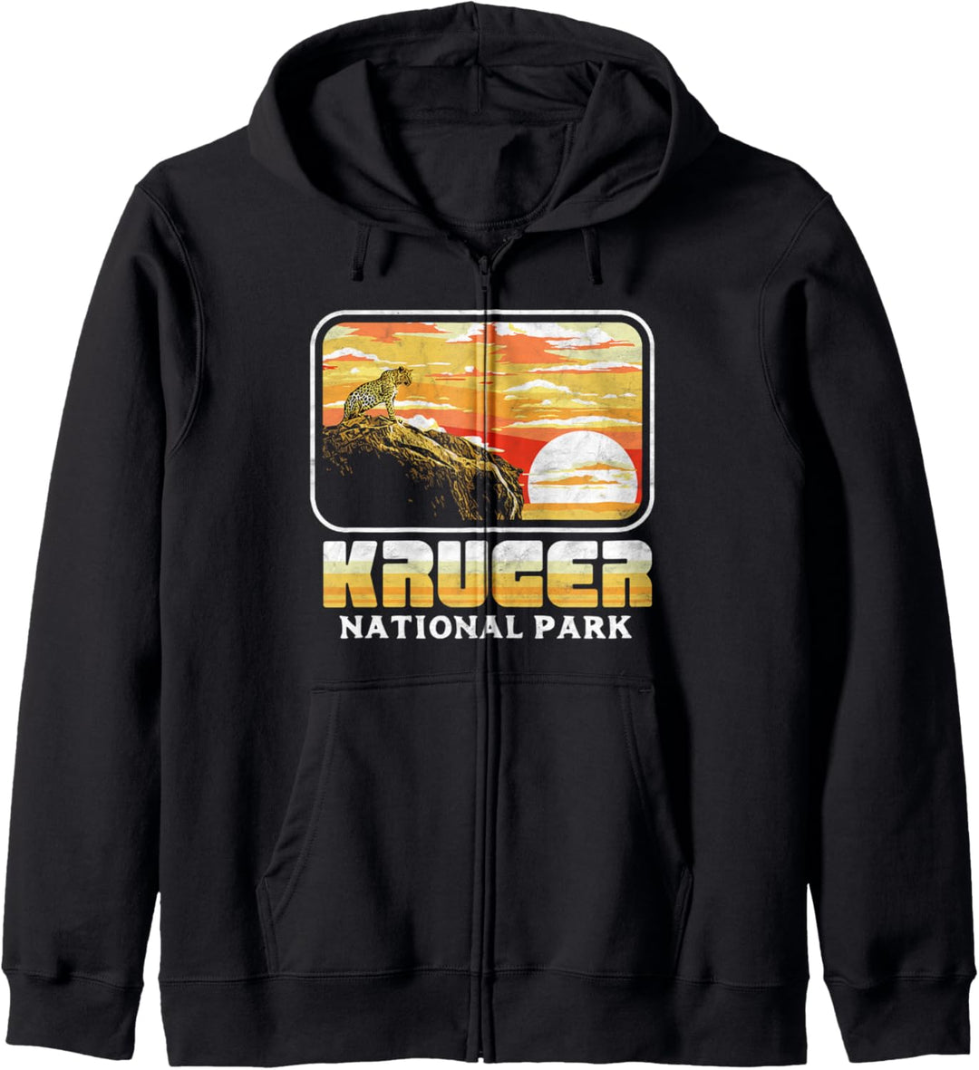 Retro Kruger National Park Leopard Vintage 80s South Africa Kapuzenjacke
