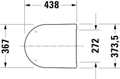 Duravit WC-Sitz ME by Starck, Toilettendeckel mit Absenkautomatik, Klodeckel aus Urea-Duroplast, mit