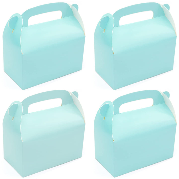Oletx 30 Stück Blaue Party Gastgeschenk Boxen Geschenkboxen Giebelpapier Geschenkboxen mit Griffen P