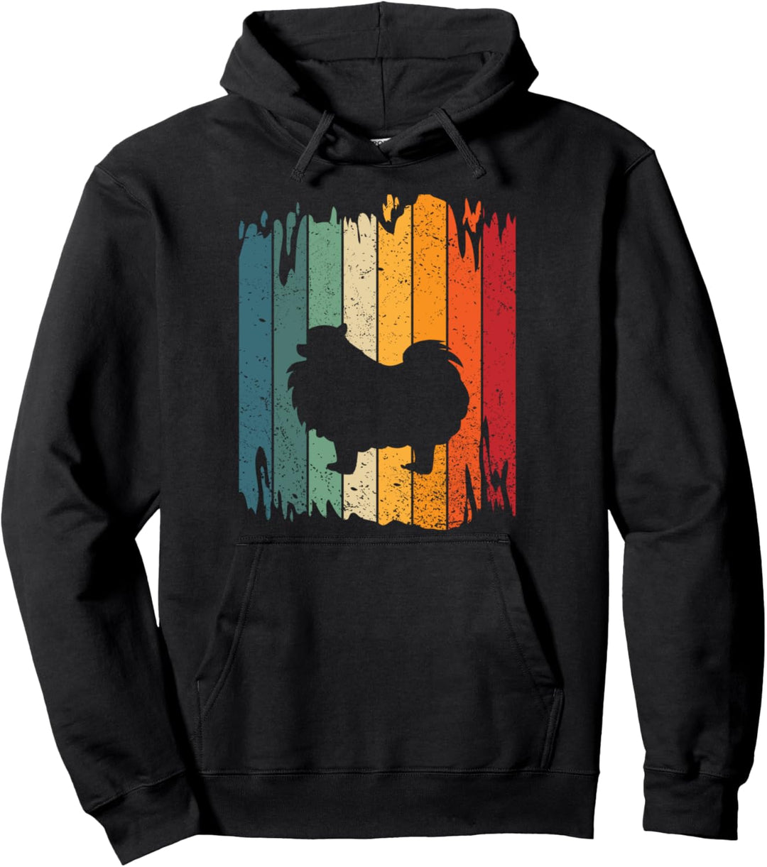 Pomeranian Hund Vintage Retro 70er 80er Jahre Pomeranian Pullover Hoodie