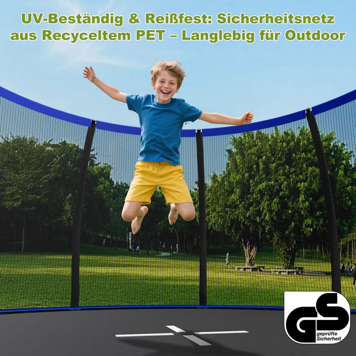 Devoko Trampolin Outdoor Ø 228/305/366/427/488 cm, GS-Zertifikat, Kindertrampolin Gartentrampolin mi