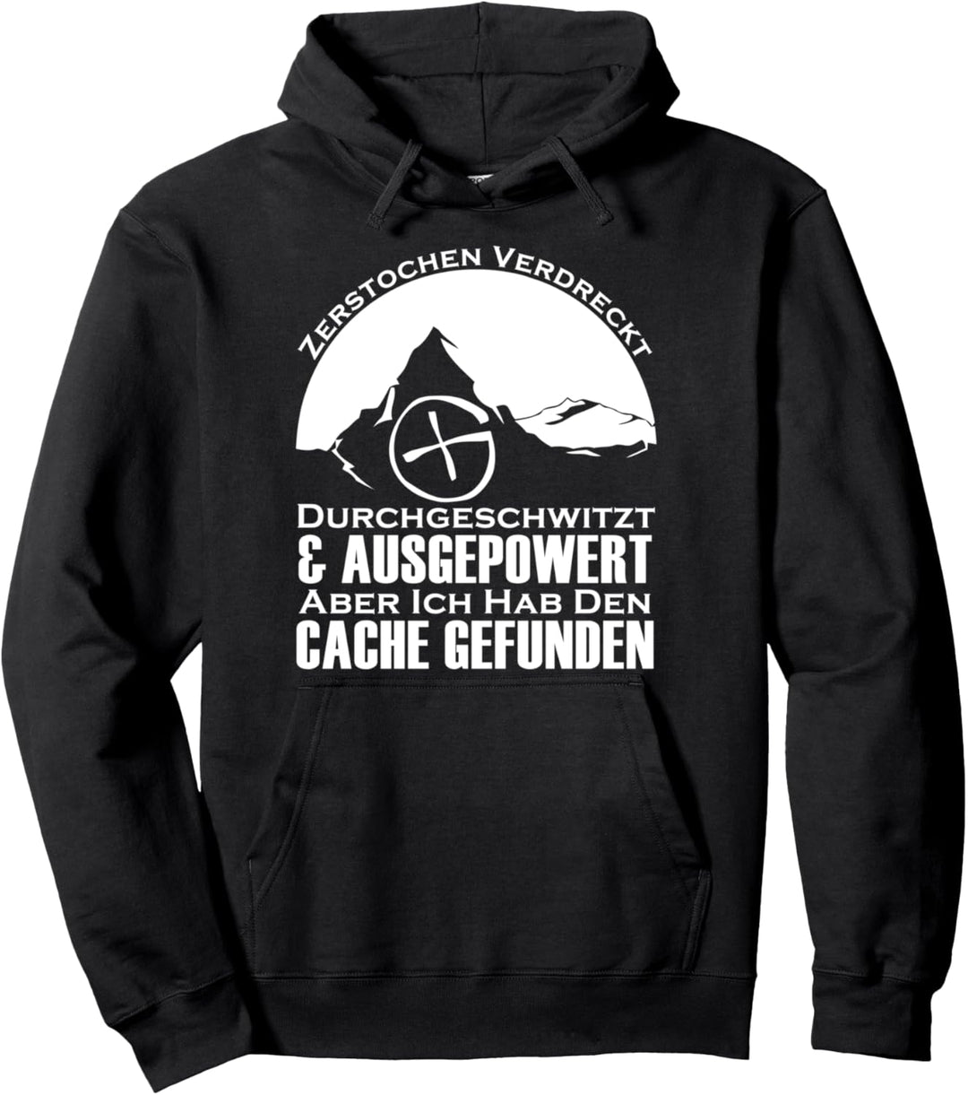 Geocacher Geschenk Zerstochen & Durchgeschwitzt Geocaching Pullover Hoodie