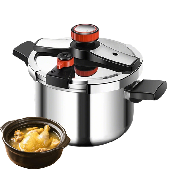 Schnellkochtopf 4L/6L, Schnellkochtopf aus Edelstahl 304, Induktion, 3 Einstellungen, dick und explo