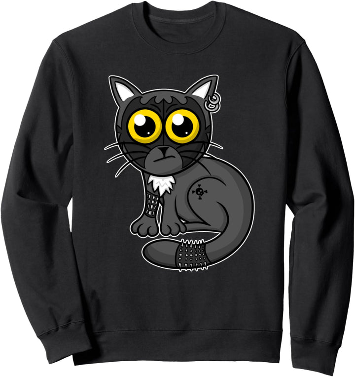 Lustiges Hard Rock Kätzchen - Heavy Metal Katze Sweatshirt