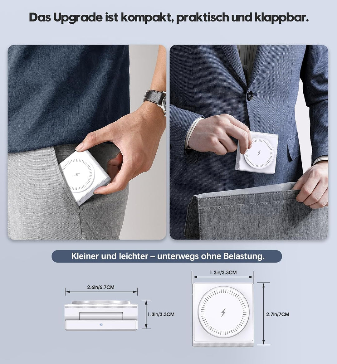 3 in 1 Induktive Ladestation Kompatibel mit Mag-Safe Ladegerät,Faltbare Wireless Charger Ladestation
