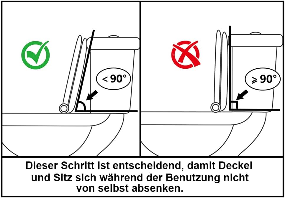 WC-Sitz aus Massivholz - Kautschukholz (Hevea) mit Absenkautomatik, Schnellverschluss &amp; Easy-Clean,