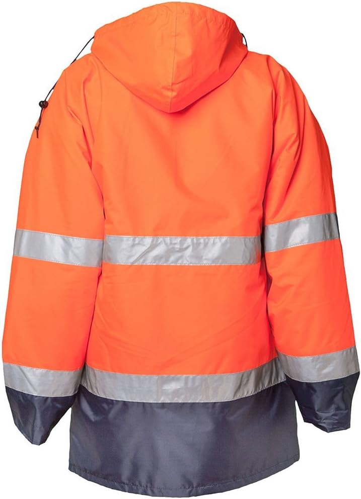 Planam Grösse 6XL Herren Warn-/Wetterschutz Parka 2-farbig orange marine Modell 2056 4XL Orange, Mar