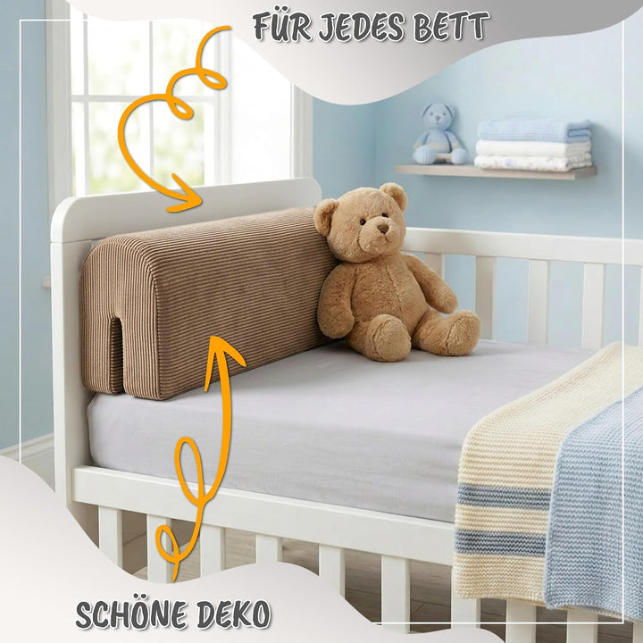 Bezug für Bettkantenschutz für Kinderbetten 120 cm - Schutz für Bettrahmen Baby Bett rausfallschutz
