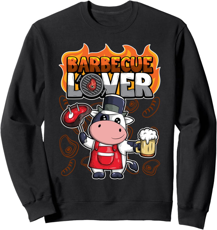 Barbecue Lover - Grilltiere Griller - BBQ Kuh Rind Sweatshirt