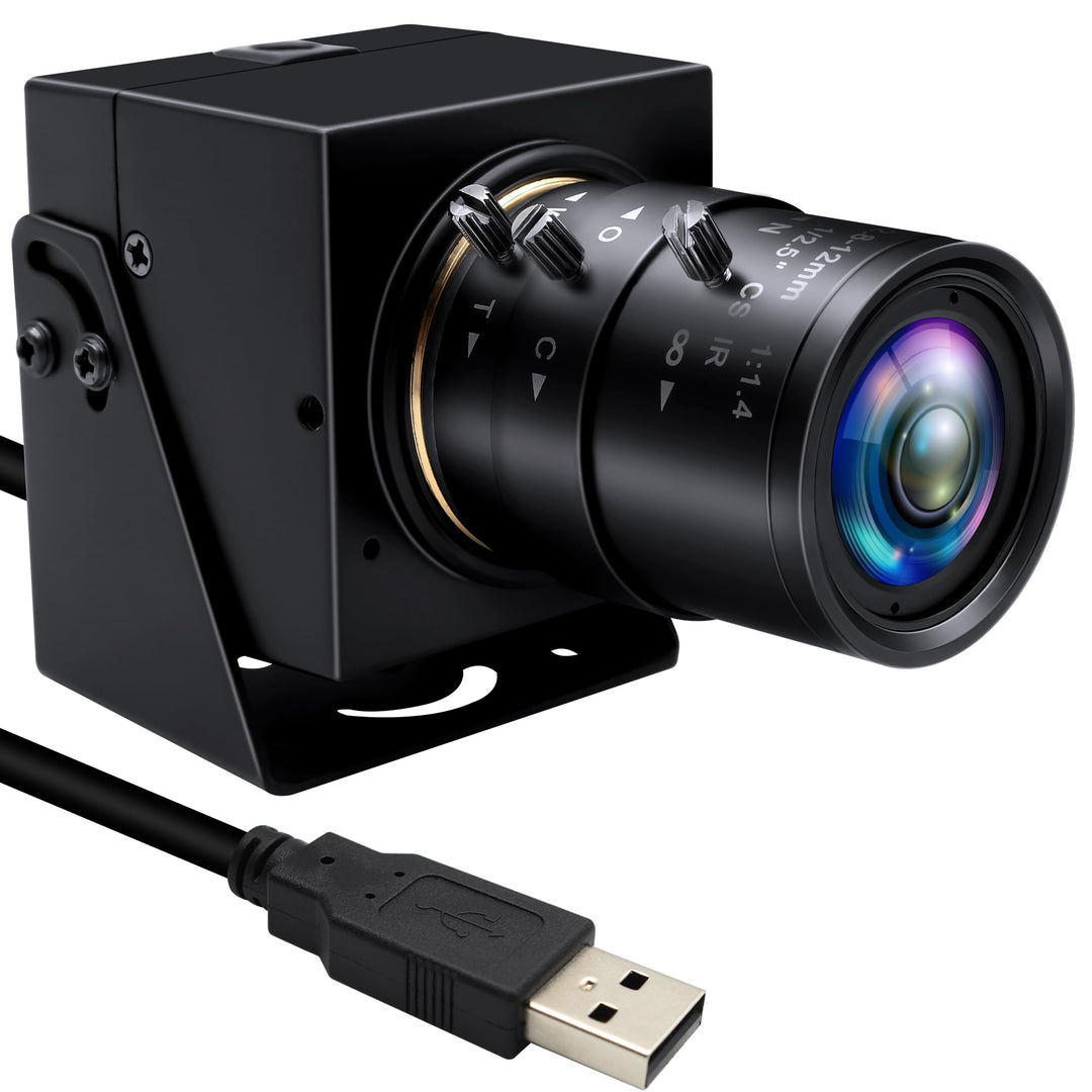 Globalverschluss USB Kamera mit 4-fachem optischem Zoom | 1200P 90fps, 2,8–12 mm manuelles Objektiv,