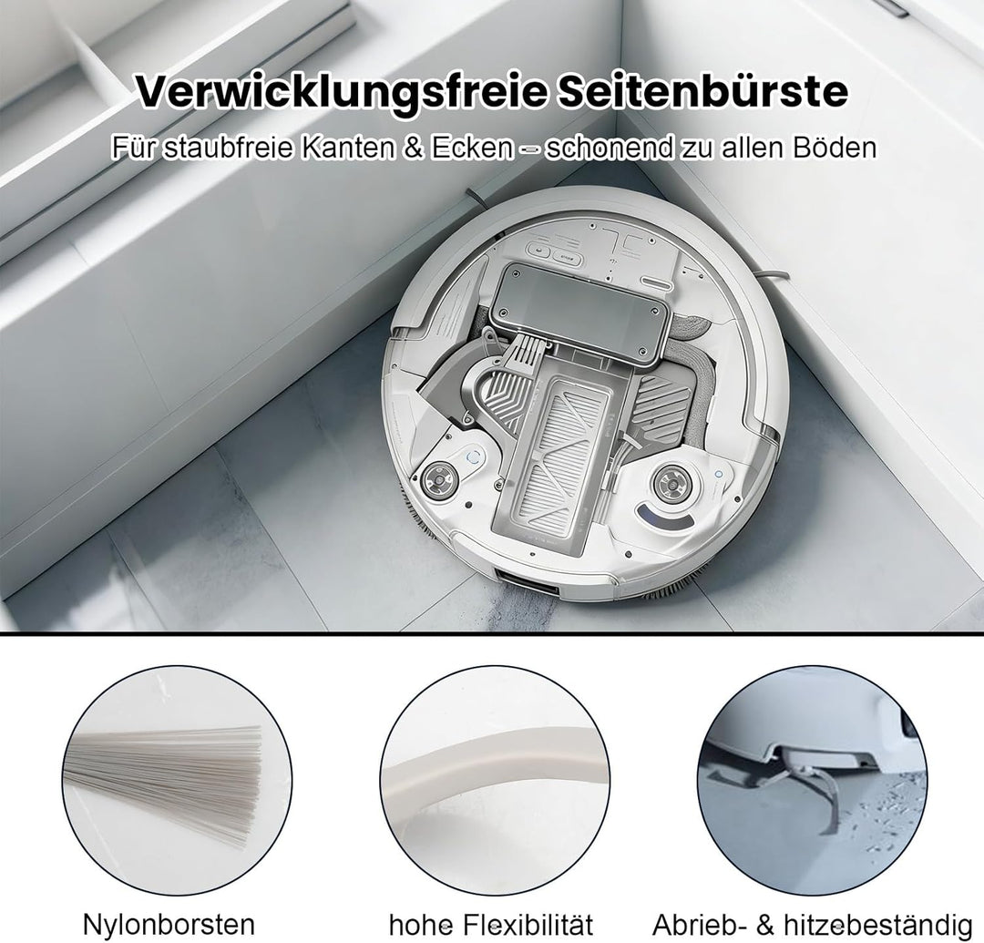 20 Stück Zubehör für DJI ROMO P/Romo S/RomoA Saugroboter, 2 Hauptbürste, 4 Staubbeutel, 4 Wischpads,