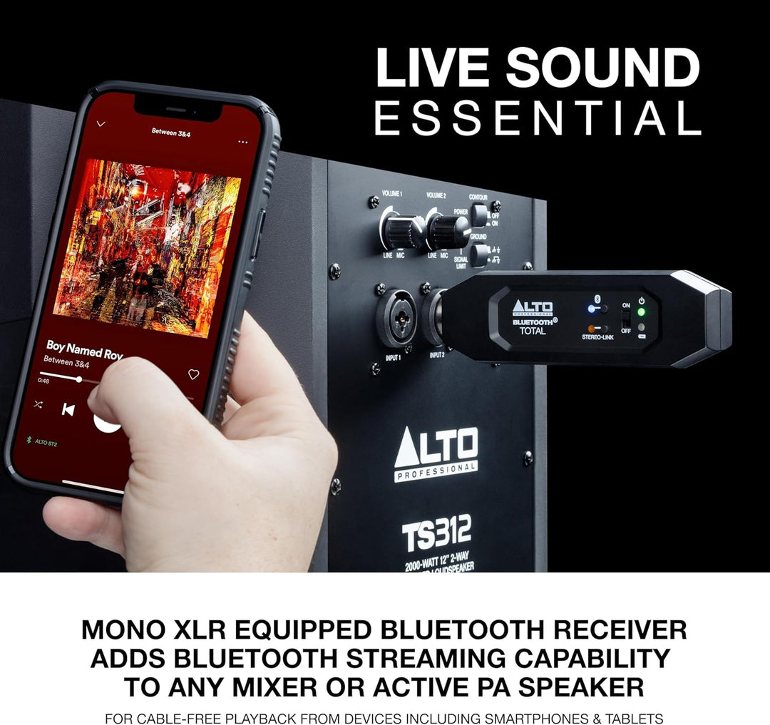 Alto Professional Bluetooth Total 2 - Wiederaufladbarer Bluetooth-Empfänger mit XLR-Verbindung für M