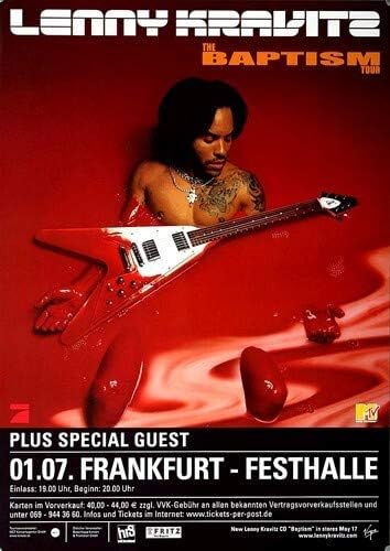 Lenny Kravitz - The Baptism, Frankfurt 2004 » Konzertplakat/Premium Poster | Live Konzert Veranstalt