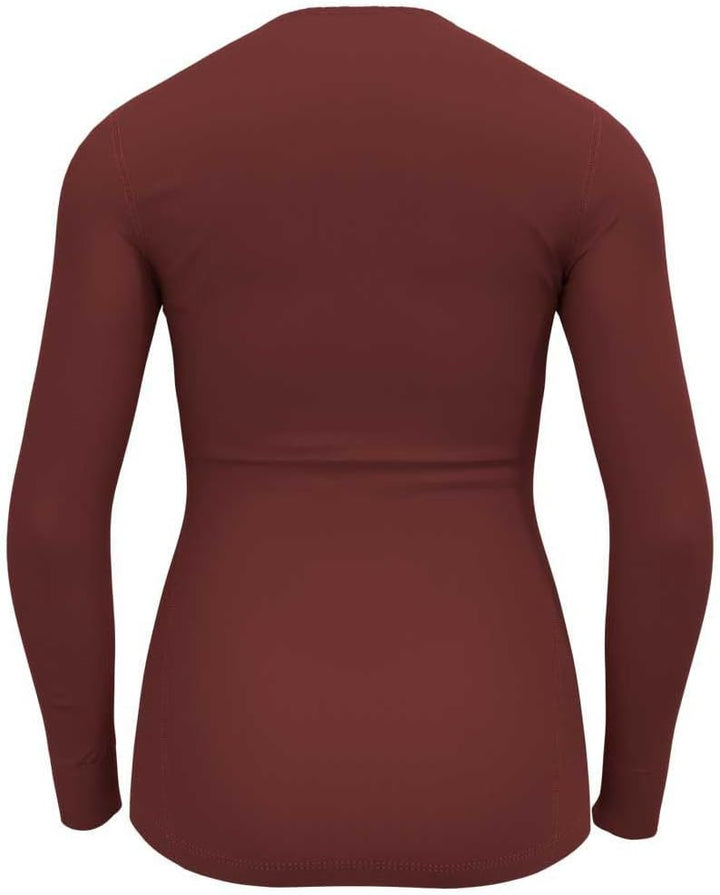 ODLO Thermounterwäsche Damen Active Warm I Langarm Thermoshirt I Warme Skiunterwäsche M Spiced Apple