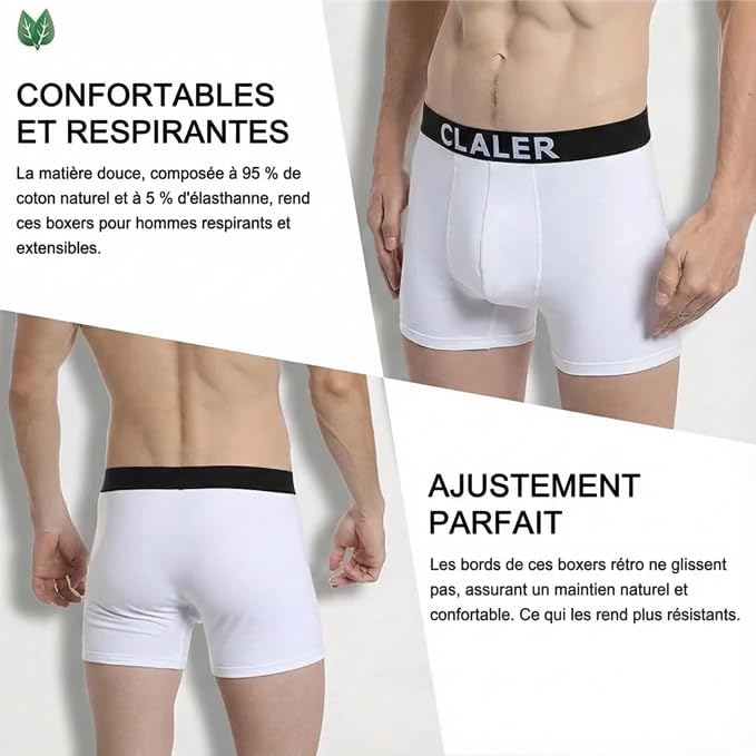 Boxershorts Herren 6er Pack Baumwolle Unterhosen Männer Retroshorts Bequeme und Atmungsaktive Men Un