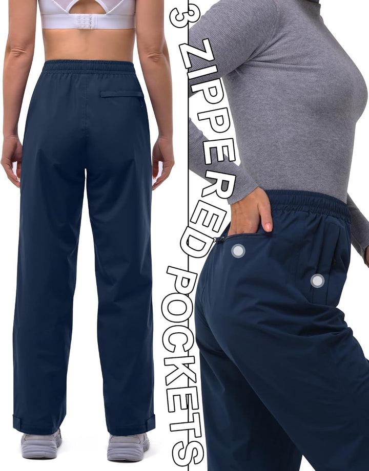 33,000ft Regenhose Damen Wasserdicht Atmungsaktiv Wanderhose Fahrrad Überziehhose Leichte Winddicht