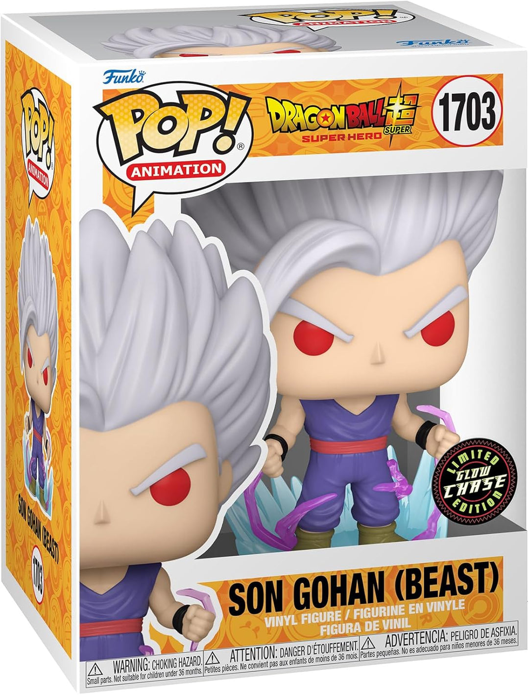Funko Pop! Animation: DBSSH - Gohan UI - 1/6 Quote Für Seltene Chase-Variante - Leuchtet Im Dunkeln