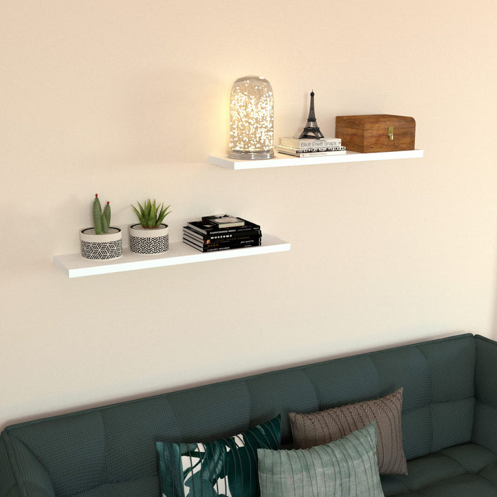 Henor Wandregal FSC® Holzwandregal 80 x 20 x 2.5 cm. Laden Sie 25 kg. Weiss 80 Weiss, P-20 Cm., 80 W