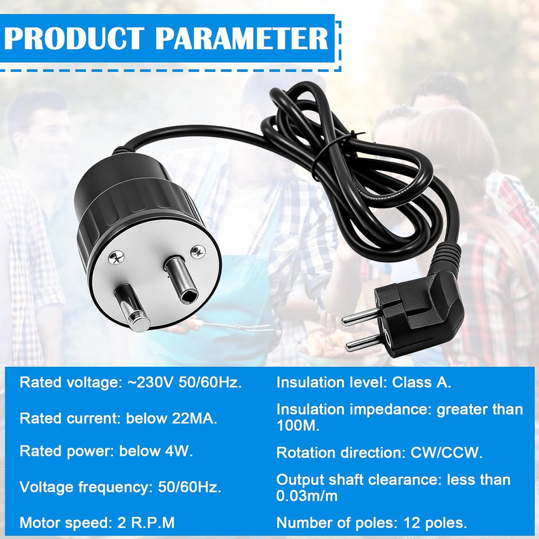 Grillmotor, DC 220-240V Elektromotor Grill, Rotisserie BBQ Grill Motor, Universal Grillmotor für Gri