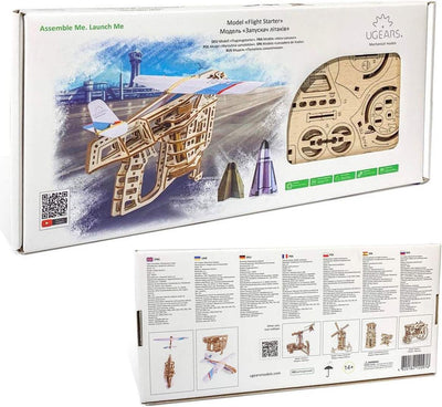 UGEARS Flugzeug-Starterrampe 3D Modellbausatz - Modellbaukästen für Erwachsene Jugendliche - Laserge