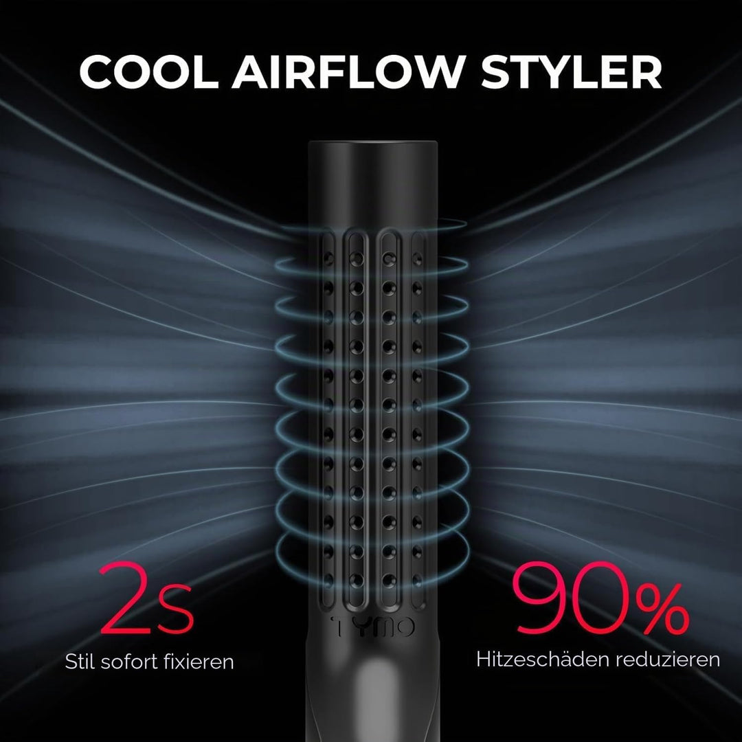 TYMO Airflow Glätteisen Locken und Glätten - Ionen Haarglätter und Lockenstab 2 in 1 für Schnell Glä