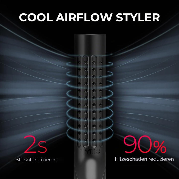 TYMO Airflow Glätteisen Locken und Glätten - Ionen Haarglätter und Lockenstab 2 in 1 für Schnell Glä