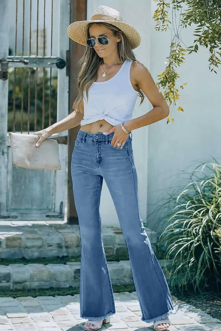 Necooer Skinny Jeans Für Damen Boyfriend-Jeans Mit Hoher Taille Und Lockerer Passform S C-blau, S C-