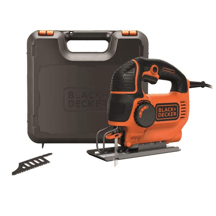 Black+Decker Elektro Stichsäge 620W KS901PEK – 4-stufige Pendelhubstichsäge mit Koffer für Holz, Met