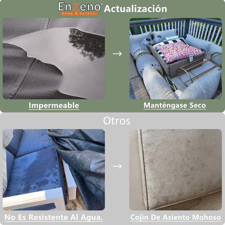 Enzeno Gartenmöbel Abdeckung Wasserdicht, Winterfest Abdeckplane Gartenmöbel, Oxford Gewebe Schutzhü