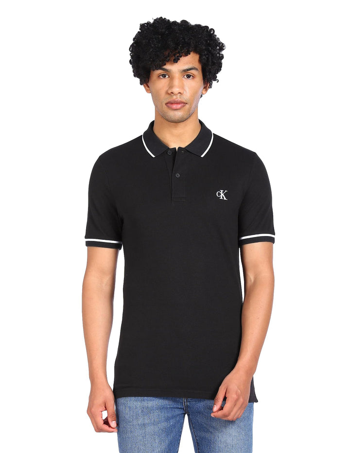 Calvin Klein Herren Poloshirt Kurzarm Kurzarm XS Black (Ck Black), XS Black (Ck Black)