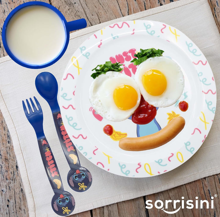 Kindergeschirr set Stitch, Wiederverwendbares geschirr Set, Kinder Essgeschirr, Microwaveable Kinder